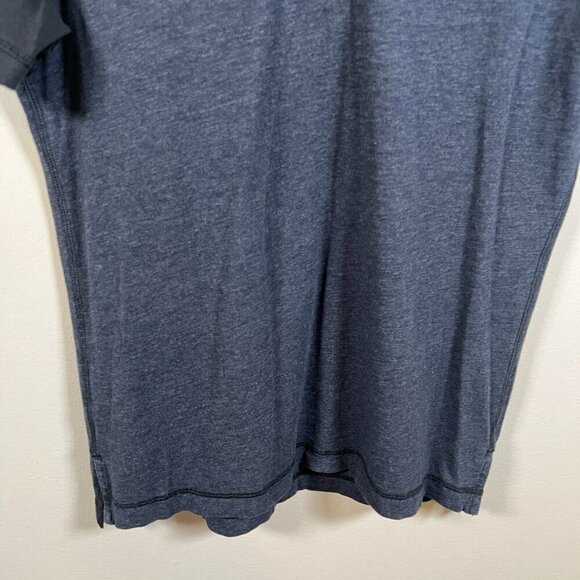 Lululemon Union Polo Shirt Mens Size XS? Heathered Inkwell Blue Black Work Golf - Picture 6 of 8